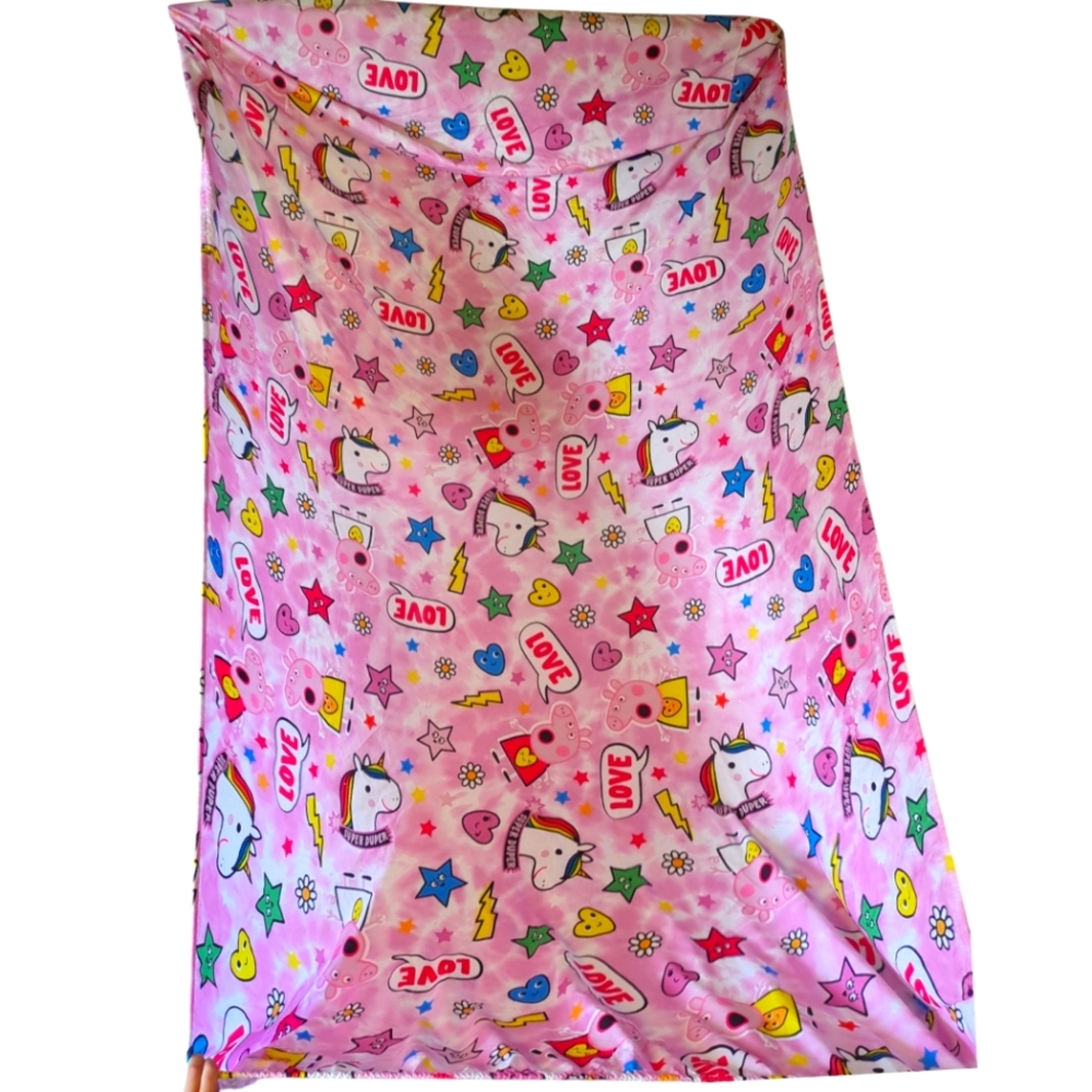 Peppa pig twin size fitted bed sheet